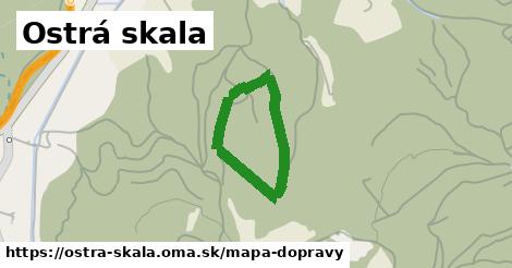 ikona Ostrá skala: 0 m trás mapa-dopravy v ostra-skala