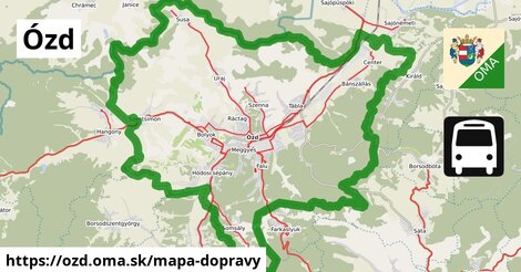 ikona Ózd: 741 km trás mapa-dopravy v ozd