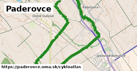 ikona Paderovce: 2,3 km trás cykloatlas v paderovce