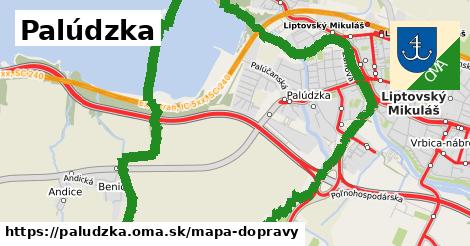 ikona Palúdzka: 18 km trás mapa-dopravy v paludzka