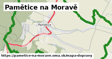 ikona Pamětice na Moravě: 4,7 km trás mapa-dopravy v pametice-na-morave