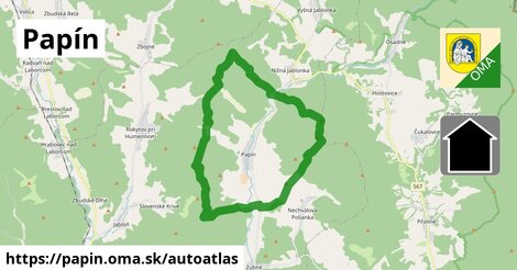 ikona Mapa autoatlas v papin