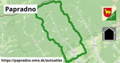 ikona Mapa autoatlas v papradno