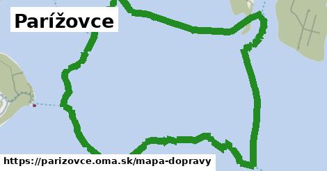 ikona Parížovce: 327 m trás mapa-dopravy v parizovce