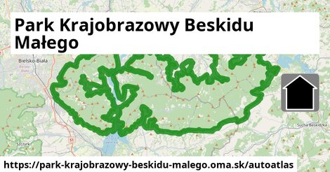 ikona Mapa autoatlas v park-krajobrazowy-beskidu-malego