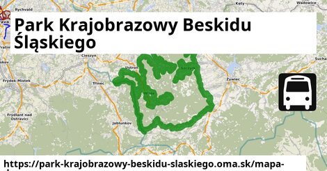 ikona Mapa dopravy mapa-dopravy v park-krajobrazowy-beskidu-slaskiego