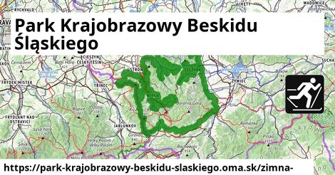 ikona Zimná mapa zimna-mapa v park-krajobrazowy-beskidu-slaskiego