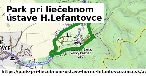 ikona Mapa autoatlas v park-pri-liecebnom-ustave-horne-lefantovce