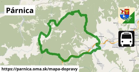 ikona Párnica: 14,8 km trás mapa-dopravy v parnica