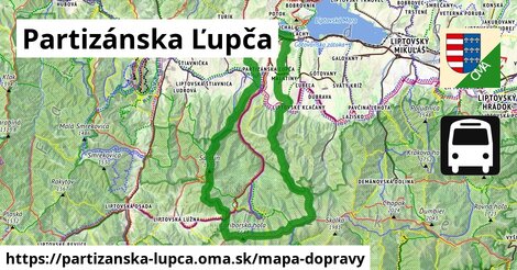 ikona Mapa dopravy mapa-dopravy v partizanska-lupca