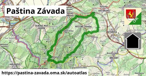 ikona Mapa autoatlas v pastina-zavada