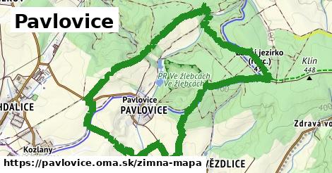 ikona Pavlovice: 0 m trás zimna-mapa v pavlovice