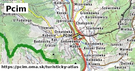 ikona Pcim: 0 m trás turisticky-atlas v pcim