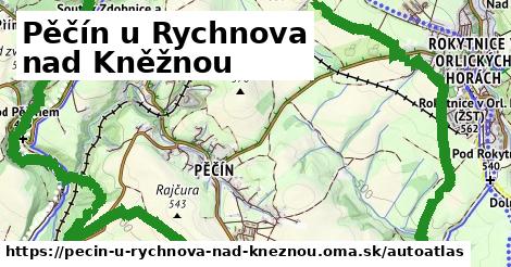 ikona Mapa autoatlas v pecin-u-rychnova-nad-kneznou