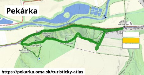 ikona Pekárka: 506 m trás turisticky-atlas v pekarka