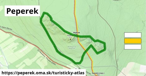 ikona Peperek: 660 m trás turisticky-atlas v peperek