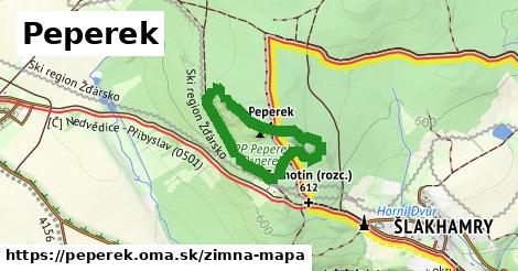 ikona Peperek: 0,86 km trás zimna-mapa v peperek