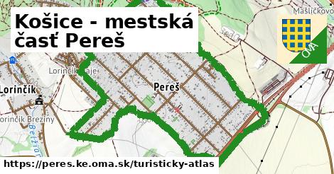 ikona Košice - mestská časť Pereš: 0 m trás turisticky-atlas v peres.ke