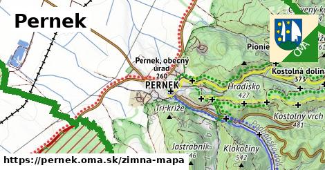 ikona Pernek: 15 km trás zimna-mapa v pernek