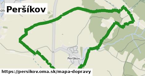 ikona Peršíkov: 0 m trás mapa-dopravy v persikov