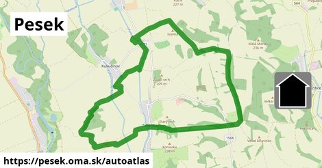 ikona Mapa autoatlas v pesek