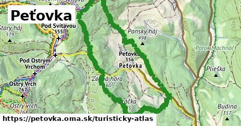 ikona Peťovka: 2,3 km trás turisticky-atlas v petovka