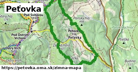 ikona Peťovka: 0 m trás zimna-mapa v petovka