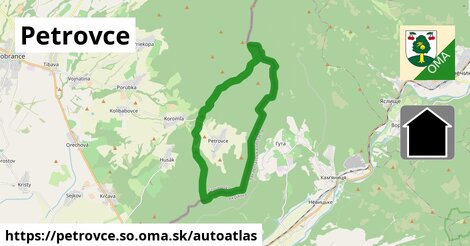 ikona Mapa autoatlas v petrovce.so