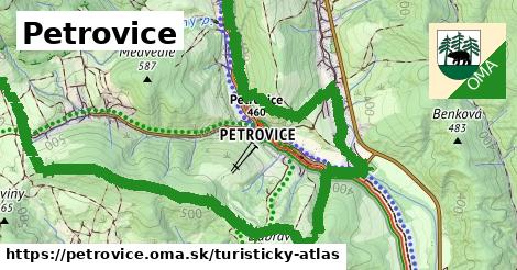 ikona Petrovice: 44 km trás turisticky-atlas v petrovice