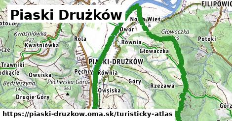 ikona Turistická mapa turisticky-atlas v piaski-druzkow