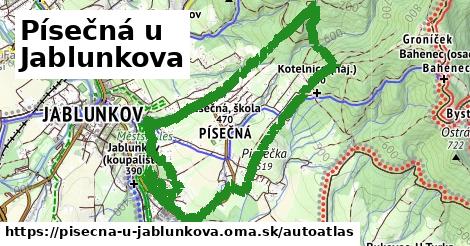 ikona Mapa autoatlas v pisecna-u-jablunkova