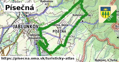 ikona Turistická mapa turisticky-atlas v pisecna