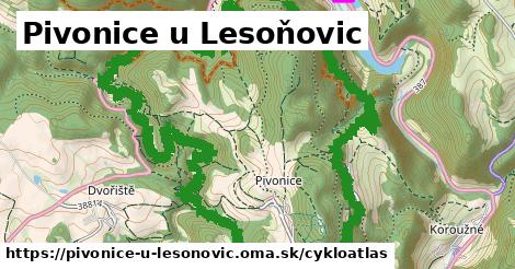 ikona Pivonice u Lesoňovic: 4,6 km trás cykloatlas v pivonice-u-lesonovic