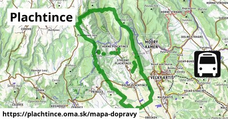 ikona Plachtince: 0 m trás mapa-dopravy v plachtince