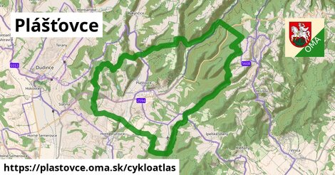 ikona Plášťovce: 21 km trás cykloatlas v plastovce