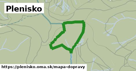 ikona Plenisko: 0 m trás mapa-dopravy v plenisko