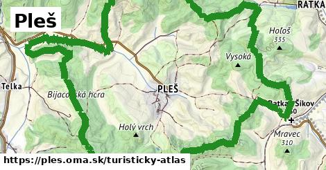 ikona Pleš: 0 m trás turisticky-atlas v ples