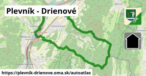 ikona Mapa autoatlas v plevnik-drienove