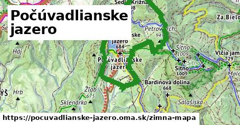 ikona Počúvadlianske jazero: 0 m trás zimna-mapa v pocuvadlianske-jazero
