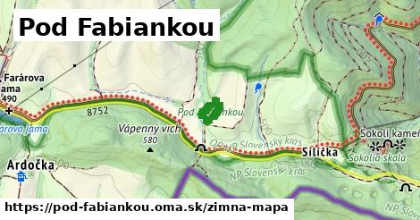 ikona Pod Fabiankou: 0 m trás zimna-mapa v pod-fabiankou