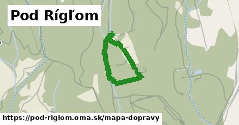 ikona Pod Rígľom: 0 m trás mapa-dopravy v pod-riglom