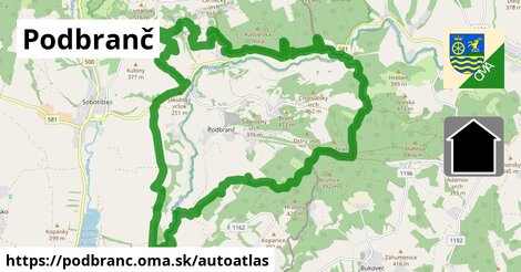 ikona Mapa autoatlas v podbranc