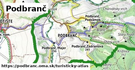 ikona Turistická mapa turisticky-atlas v podbranc