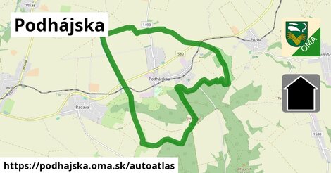 ikona Mapa autoatlas v podhajska