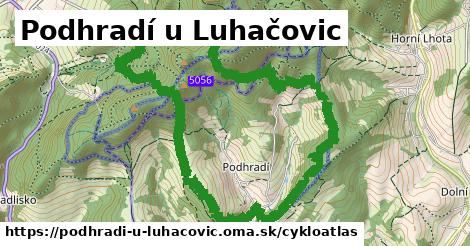 ikona Podhradí u Luhačovic: 4,7 km trás cykloatlas v podhradi-u-luhacovic