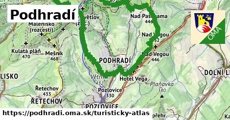 ikona Podhradí: 0 m trás turisticky-atlas v podhradi