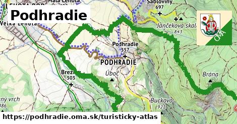 ikona Turistická mapa turisticky-atlas v podhradie