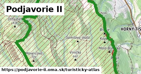 ikona Podjavorie II: 0 m trás turisticky-atlas v podjavorie-ii