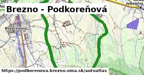 ulice v Brezno - Podkoreňová