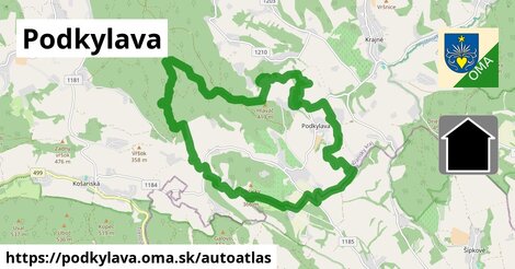 ikona Mapa autoatlas v podkylava